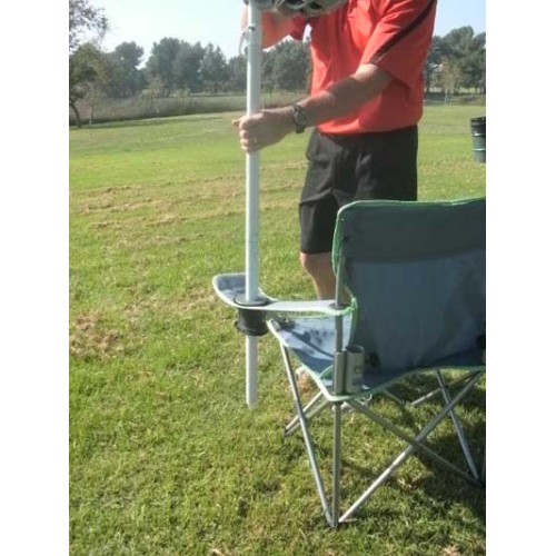 Lawn chair clearance umbrella holder